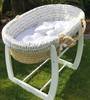 'Tora Stripe' Baby Trenz Lined Moses Basket
