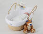 White Waffle Deluxe Padded Moses Basket