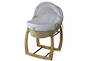 White Waffle Delight Moses Basket with Rocking Stand